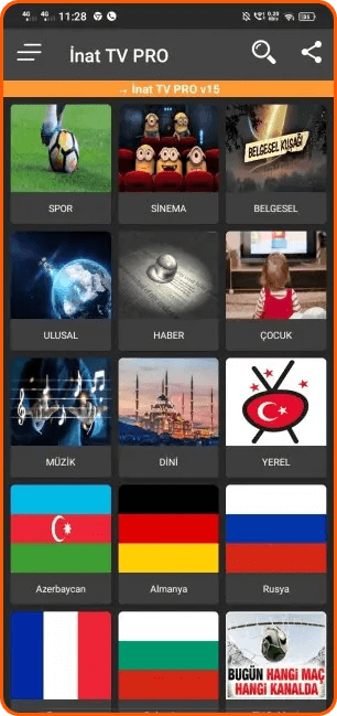 Inat TV APK Indir Ekran Görüntüsü